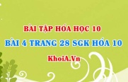 Bài 4 trang 28 SGK Hóa 10: Cấu hình Electron nguyên tử, thứ tự mức năng lượng trong nguyên tử